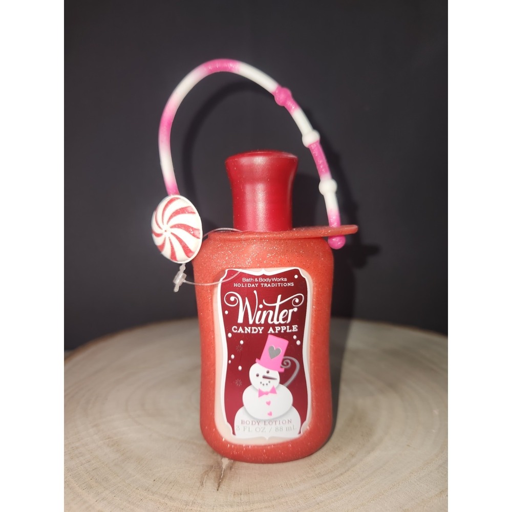Winter Candy Apple Body Lotion w/ Lotion Holder TRAVEL 3oz Bath & Body Works~NEW